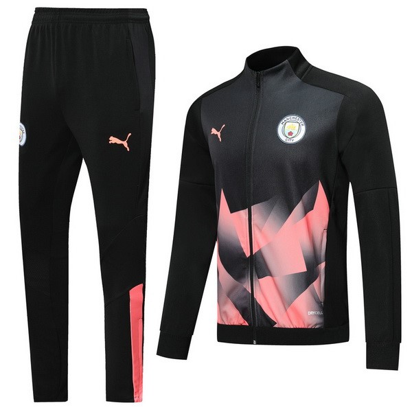 Trainingsanzug Manchester City 2019-20 Schwarz Pink Fussballtrikots Günstig